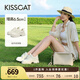KISSCAT接吻貓2025年春季追風(fēng)老爹鞋運動百搭圓頭時尚休閑鞋KA65163-50 米色（網(wǎng)孔版） 37