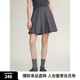 ELLE【學(xué)院百褶裙】灰色高腰顯瘦半身裙女2025春季新款小個子短裙 深灰 L