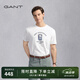 GANT/甘特25年新款夏季男士純色打底衫休閑簡約百搭圓領(lǐng)短袖T恤 105-白色 XL