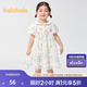 巴拉巴拉童裝兒童連衣裙寶寶女童A字裙甜美可愛雪紡裙夏裙子翻領(lǐng) 白色調(diào)00311 100