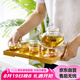 金鑲玉 玻璃套組 高硼硅手工耐熱耐高溫水具功夫茶具 花茶壺茶杯HP-01