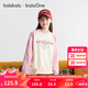 巴拉巴拉balaOne童裝兒童衛(wèi)衣男童女童2025新款冬裝加絨休閑上衣 奶白10501 130