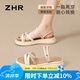ZHR涼鞋女夏水鉆涼拖鞋子女平底兩穿一腳蹬女鞋