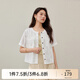 纖莉秀【風(fēng)吟】休閑通勤輕薄夾克短袖外套大碼女裝胖mm2025夏新款2974 米白色 2XL