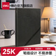 得力(deli)商務(wù)軟皮面筆記本子套裝/斜綁帶可插筆記事本皮面本 25K可插筆防卷邊皮面本(22215)黑色