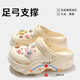 百慕傾臣洞洞鞋女款2025新款爆款泡芙云朵防滑足弓支撐不累腳厚底拖鞋女士 米白【星星】無(wú)甲醛無(wú)致癌物 37-38 標(biāo)準(zhǔn)碼（內(nèi)長(zhǎng)240MM）