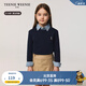 Teenie Weenie Kids小熊童裝25春夏新款男女童寶寶簡(jiǎn)約圓領(lǐng)長(zhǎng)袖T恤打底衫 藏青色 160 cm
