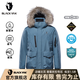 BLACK YAK 布來亞克男士戶外運動GORE隔水羽絨服 自加熱羽絨服 帽子可拆卸WNM367 灰綠色 2XL 185