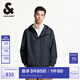 杰克·瓊斯（JACK&JONES）男裝潮百搭舒適休閑簡約開衫連帽寬松夾克外套上裝男款225121052 E41深藍牛仔 常規(guī) XL