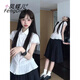 鳳蝶兒連衣裙子女夏季2025新款韓系多巴胺學(xué)生學(xué)院風(fēng)氣質(zhì)甜妹穿搭女套裝 粉色條紋襯衫+裙子 M