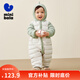 迷你巴拉羽絨連體衣白鴨絨保暖嬰兒外出哈衣冬裝爬服新款 粉綠40328 80