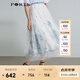 PORTS寶姿 春夏新品中長(zhǎng)款半身裙SL8S026KLQ007 天際白混色 M (6)