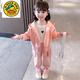 G·DUCK KIDS女童套裝春秋2025新款寶寶秋季衣服兒童洋氣時(shí)髦運動(dòng)網(wǎng)紅炸街春裝 粉紅色 套裝 120 cm
