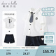 戴維貝拉（DAVE＆BELLA）禮服表演服裝演出服學院紳士周歲禮服寶寶衣服兒童套裝男童夏裝 白色 120 cm（建議身高110-120cm）
