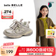 百麗（Belle）馬君妍同款星河軌跡復(fù)古時尚老爹鞋女商場同款休閑童鞋H8005A85 金色【馬君妍同款】 35 (225mm)