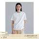 旅途原品 白色t恤女粉色寬松匹馬棉高品質(zhì)圓領25年新款基礎極簡百搭體恤 米白色 - 現(xiàn)貨 S
