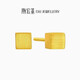 潮宏基養耳小方糖足金黃金耳釘空心養耳生日禮物計價(jià) 一對款約1.05g