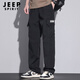 JEEP SPIRIT吉普褲子夏季男薄款潮流工裝褲男士冰絲休閑褲寬松直筒闊腿運(yùn)動(dòng)褲