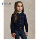 Polo Ralph Lauren 拉夫勞倫 女童 經(jīng)典款迷你絞花式棉開(kāi)襟衫RL32845 410-海軍藍 L