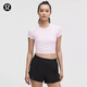 lululemon丨Swiftly Tech 女士運動(dòng)短款 T 恤 2.0 LW3GZHS 柔紗粉/柔紗粉 S /6