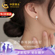 中國(guó)黃金足銀耳釘女士淡水珍珠耳環(huán)養(yǎng)耳洞防掉銀耳飾七夕情人節(jié)送女友生日 足銀珍珠耳釘【京速達(dá)】