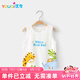 優(yōu)奇寶寶背心上衣夏季薄款嬰兒夏裝t恤純棉紗布衣服女無袖吊帶小背心