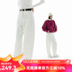 雲(yún)上生活【窄版彎刀褲】棉感斜紋牛仔褲2025秋休閑褲女N0205 白色 27 （建議100-115斤左右）