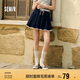 森馬（Semir）半身裙女蕾絲花邊百褶裙溫柔俏皮2025夏季松緊腰短裙107425120005