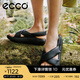 愛步（ECCO）涼鞋女 夏季軟底泡芙鞋交叉帶厚底拖鞋外穿 科摩206653 黑色20665301001 39