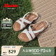 拔佳（Bata）羅馬涼鞋女夏新款羊皮鏤空時尚復(fù)古軟底羅馬涼鞋AYJ05BL4 米白 37