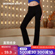 迪卡儂（DECATHLON）運(yùn)動(dòng)褲女褲春秋寬松大碼休閑褲瑜伽褲修身顯瘦運(yùn)動(dòng)褲直筒闊腿長褲 顯瘦直筒經(jīng)典款黑色 M