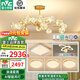 雷士（NVC）智能吊燈客廳燈LED大氣臥室燈具套餐廳燈飾全屋北歐創(chuàng)意網(wǎng)紅 【4室2廳】吊桿15頭+餐吊+臥室*4