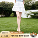 香影白色蛋糕半身裙女高腰2025夏季新款蓬蓬裙小個(gè)子顯瘦a字短裙 白色 M