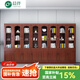 晨伴 辦公室文件柜木質(zhì)帶玻璃門落地書櫥3456門辦公柜書房書架置物保密柜子 3.2米八門書柜B款