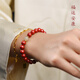 慈靈閣朱砂手串護(hù)身符女款和田玉轉(zhuǎn)運(yùn)珠帝王砂佛珠手鏈本命年生日禮物