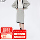 LILY【專柜甄選】秋新款女裝優(yōu)雅小香風顯瘦包臀裙高腰半身裙 604米白 L