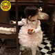 G.DUCKKIDS女童夏裝公主裙嬰兒百日女寶寶生日禮服周歲抓周連衣裙蓬蓬蛋糕裙 粉色裙子+娃娃領(lǐng)打底衫 90