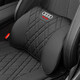 FORSSK奧迪Q5L/A4L/A6L/A3/Q3/Q2L汽車(chē)頭枕腰靠墊車(chē)載用品四季護頸枕 奧迪腰靠1個(gè) 【尊貴黑】