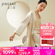 金三塔真絲睡袍女重磅19姆米100%桑蠶絲長(zhǎng)袖高級(jí)感睡衣家居服禮物 白玉蘭色(吊帶裙+袍) M