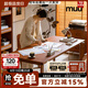 MUU實(shí)木餐桌北歐家用小戶型現(xiàn)代簡約吃飯桌子原木飯桌