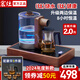 宏灶純鈦防溢水全自動上水電熱水壺家用抽水一體煮茶爐臺嵌兩用一體飲水機大容量2.0L玻璃泡茶煮水壺 2L 鈦套裝款[純鈦材質(zhì)]+豪華泡茶5件+木紋框