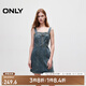 ONLY春夏時(shí)髦燙鉆綁帶吊帶短裙牛仔裙連衣裙女|124342023 J34 390洗水牛仔藍(lán) S (160) 80A