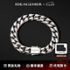 IDEAGEMER加粗厚款925銀古巴手鏈男士潮流百搭小眾高級(jí)感歐美風(fēng)百搭手飾品 加粗厚款-銀古巴手鏈-20cm-現(xiàn)貨
