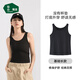 松山棉店羅紋打底背心女U領(lǐng)可家居外穿寬松背心無(wú)罩杯-黑色XL/170