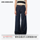 ANN ANDELMAN【胡夏同款】原色牛仔褲女顯瘦顯腿長直筒高腰長褲子 深藍色 26