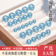 世福星海藍寶散珠手鏈圓珠子單珠冰種水晶手串半成品DIY配珠飾品男女士 7A精品海藍寶-8MM*2顆
