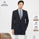 布克兄弟（BrooksBrothers）【100%綿羊毛】男士新款經(jīng)典缺角領(lǐng)西服修身純色西裝外套 4004-藏青色 42 42RG