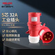 德力西電氣航空插頭插座耦合器連接器 32A 5芯 415V工業(yè)插頭