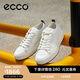愛(ài)步（ECCO）休閑板鞋男 潮流厚底復(fù)古增高男鞋牛皮 街頭ACE856814 白色85681450874 42 建議選購(gòu)大一碼