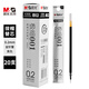 晨光（MG） 水性筆芯中性筆芯水筆芯極細(xì)超細(xì) 0.2mm/全針管 黑色20支 4368